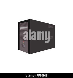 Color vector image. Computer (system unit) on a white background Stock Vector