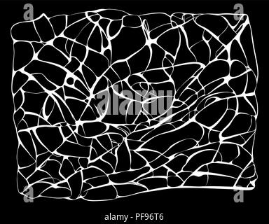 window cracks vector design isolated on black background Stock Vector