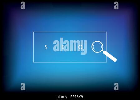 seo search design blue background vector illustration EPS10 Stock Vector