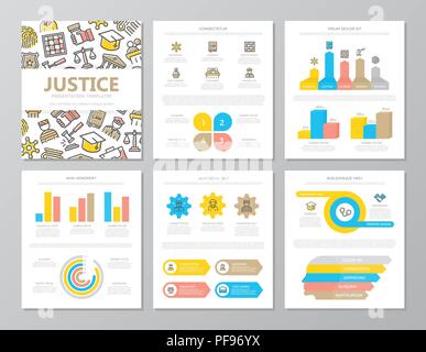 Vector template for multipurpose presentation slides with graphs and charts. Stock Vector