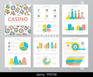 Vector template for multipurpose presentation slides with graphs and charts. Stock Vector