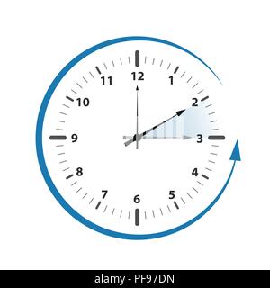 clock switch to winter time numbers vector illustration EPS10 Stock Vector