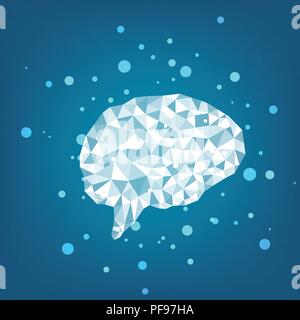 Artificial intelligence (AI) animation concept , deep learning modern computer technologies with Abstract artificial intelligence brain on printed cir Stock Vector