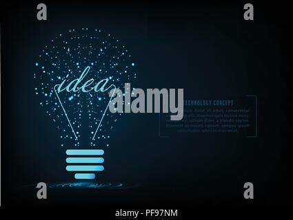 Bulb as idea of creative technology. concept of big ideas inspiration effective thinking. Stock Vector