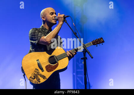 The Belgian singer and songwriter Milow live at the 26th Blue Balls Festival in Lucerne, Switzerland Stock Photo