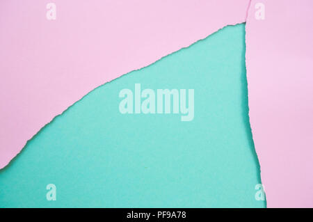 Background of trendy pastel colors. Flat lay of soft color paper. Stock Photo