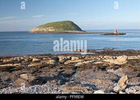 Puffin Island off the coast of Anglesey on a sunny day, North Wales Stock Photo