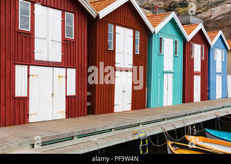 Smögen is a locality situated in Västra Götaland County, Sweden. It is one of the liveliest 'summer towns' of the Swedish west coast. Stock Photo