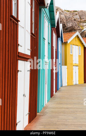 Smögen is a locality situated in Västra Götaland County, Sweden. It is one of the liveliest 'summer towns' of the Swedish west coast. Stock Photo