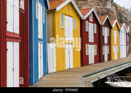 Smögen is a locality situated in Västra Götaland County, Sweden. It is one of the liveliest 'summer towns' of the Swedish west coast. Stock Photo