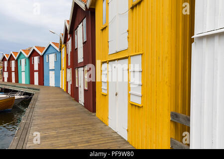 Smögen is a locality situated in Västra Götaland County, Sweden. It is one of the liveliest 'summer towns' of the Swedish west coast. Stock Photo