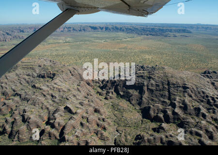 Australia, Western Australia, Kimberley. Sightseeig flight, aerial view of the Bungle Bungle Range, Purnululu National Park. UNESCO. Stock Photo