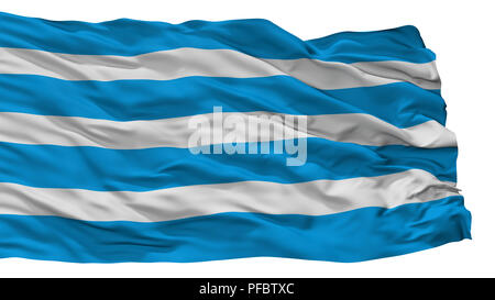 Most City Flag, Czech Republic, Isolated On White Background Stock Photo