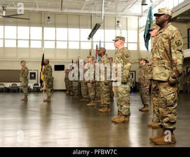 Units of 66th Troop Command stand at attention during a promotion and ...