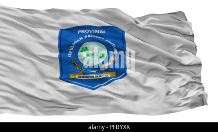 Bangka Belitung City Flag, Indonesia, Isolated On White Background Stock Photo