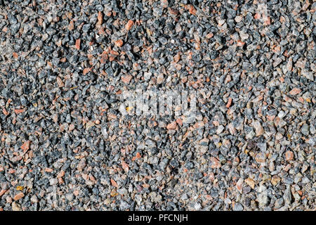 Stone texture of gray and red fine gravel Stock Photo