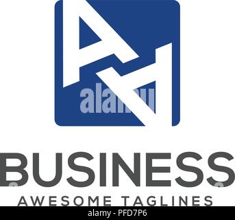 AA letter with square background logo design vector illustration template, letter A logo vector, letter A and A logo vector, creative Letter AA Stock Vector