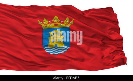 Alcala Henares City Flag, Spain, Isolated On White Background Stock Photo