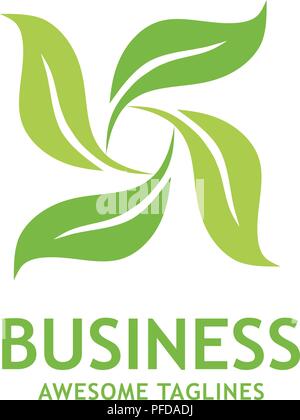 green leaf ecology nature element vector, social health logo and abstract organic leaf logo, Leaf logo ecology graphic creative template, Stock Vector