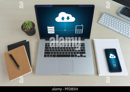 LIVE STREAMING Backup Download Computing Digital Data transferring , STREAMING Download Stock Photo