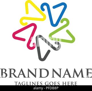 Hanger line stars form logo, outline vector sign, linear style pictograph isolated on white. Symbol, logo illustration. Editable stroke Stock Vector