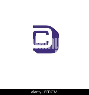 CD letter logo design vector illustration template, C letter logo vector, letter C and D logo vector, creative Letter CD letter logo Stock Vector