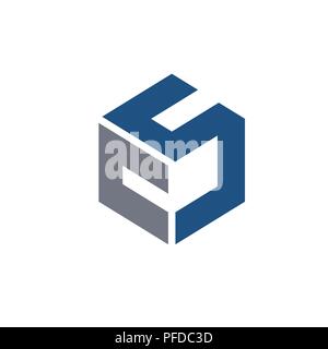 CS letter logo design vector illustration template, C letter logo vector, letter C and S logo vector, creative Letter CS letter logo Stock Vector