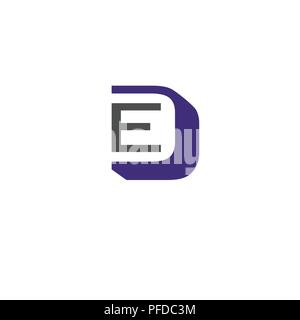 ED letter logo design vector illustration template, E letter logo vector, letter E and D logo vector, creative Letter ED letter logo Stock Vector