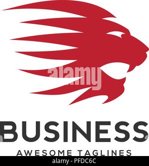best Lion head logo vector - lion vector concept illustration. Lion head logo. Wild lion head graphic illustration. Wilde cat logo sign. Pride of lion Stock Vector