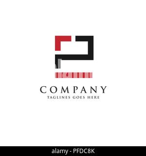 letter P and E logo design vector illustration template, letter PE logo vector, creative Letter EP letter logo Stock Vector