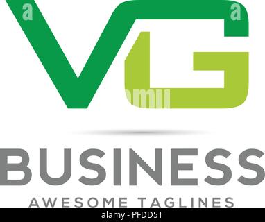 VG letter logo design, initial logo design, letter logo design, VG letter combination logo concept Stock Vector