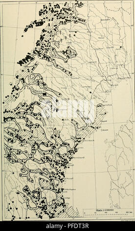 . Den norrlÃ¤ndska florans : geografiska fÃ¶rdelning och invandringshistoria ; med sÃ¤rskild hÃ¤nsyn till dess sydskandinaviskar arter. Plants; Plants. KARTOR OCH STÃ NDORTER 327 Kartan 3. Ltbredningeii af en grupp viktigare sydskandinaviska arter.. Utbredningen i norra Skand navien af A jugaPyramida/is, Anemone nemorosa Arabis Jnrsuta. CirccBa alpina, Cotoneaster vulgaris, Sedum annuiim Silene riiPestns. â ^'''"{^."'''"[W'^- Ulmus numtana och Viola mirabilis. Jfr vidstÃ¥ende karta ofver pass och dalai samt texten s. 74 och 136.. Please note that these images are extracted from  Stock Photo