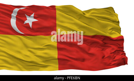 Selangor City Flag, Malaysia, Isolated On White Background Stock Photo