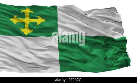 Comerio City Flag, Puerto Rico, Isolated On White Background Stock Photo