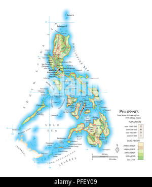 Map of the Philippines Stock Photo