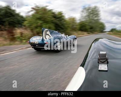 1956 Jaguar D Type XKD 603. Ecurie Ecosse team car 2nd in 1957 Le Mans 24 hour race Stock Photo