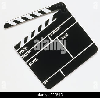 Clapper Banner Set with clapperboards on white background, banner design. Cinema ...