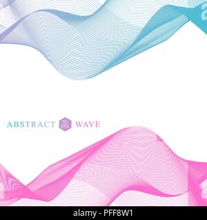 Abstract colorfull wave element for design. Big Data Visualization Background. Modern futuristic virtual abstract background. Vector illustration. Stock Vector