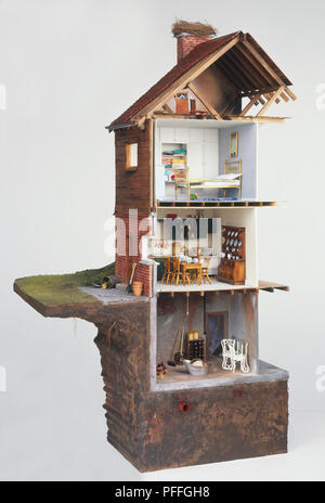 Cross-section model of residential building Stock Photo - Alamy