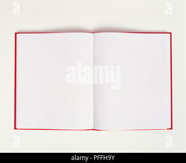 Open notepad with blank pages Stock Photo