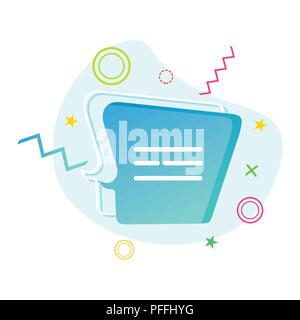 Shape speech talking cloud, quote box set. Template quote bubbles Stock Vector