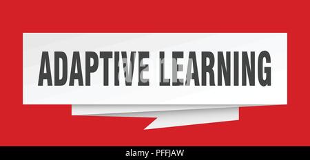 adaptive learning sign. adaptive learning paper origami speech bubble ...