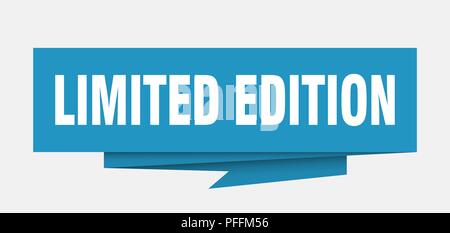 limited edition sign. limited edition paper origami speech bubble. limited edition tag. limited edition banner Stock Vector