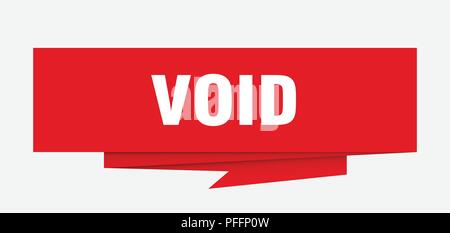 void sign. void paper origami speech bubble. void tag. void banner Stock Vector