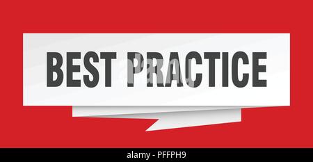 best practice sign. best practice paper origami speech bubble. best practice tag. best practice banner Stock Vector