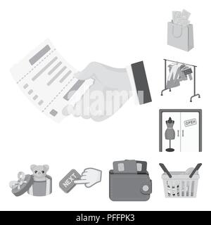 E-commerce and business monochrome icons in set collection for design. Buying and selling vector symbol stock  illustration. Stock Vector