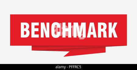 benchmark sign. benchmark paper origami speech bubble. benchmark tag. benchmark banner Stock Vector