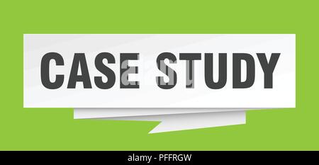 case study sign. case study paper origami speech bubble. case study tag. case study banner Stock Vector