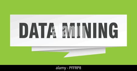 data mining sign. data mining paper origami speech bubble. data mining tag. data mining banner Stock Vector