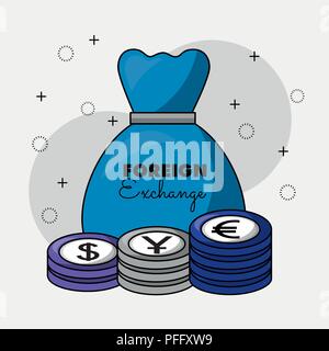 foreign exchange card Stock Vector